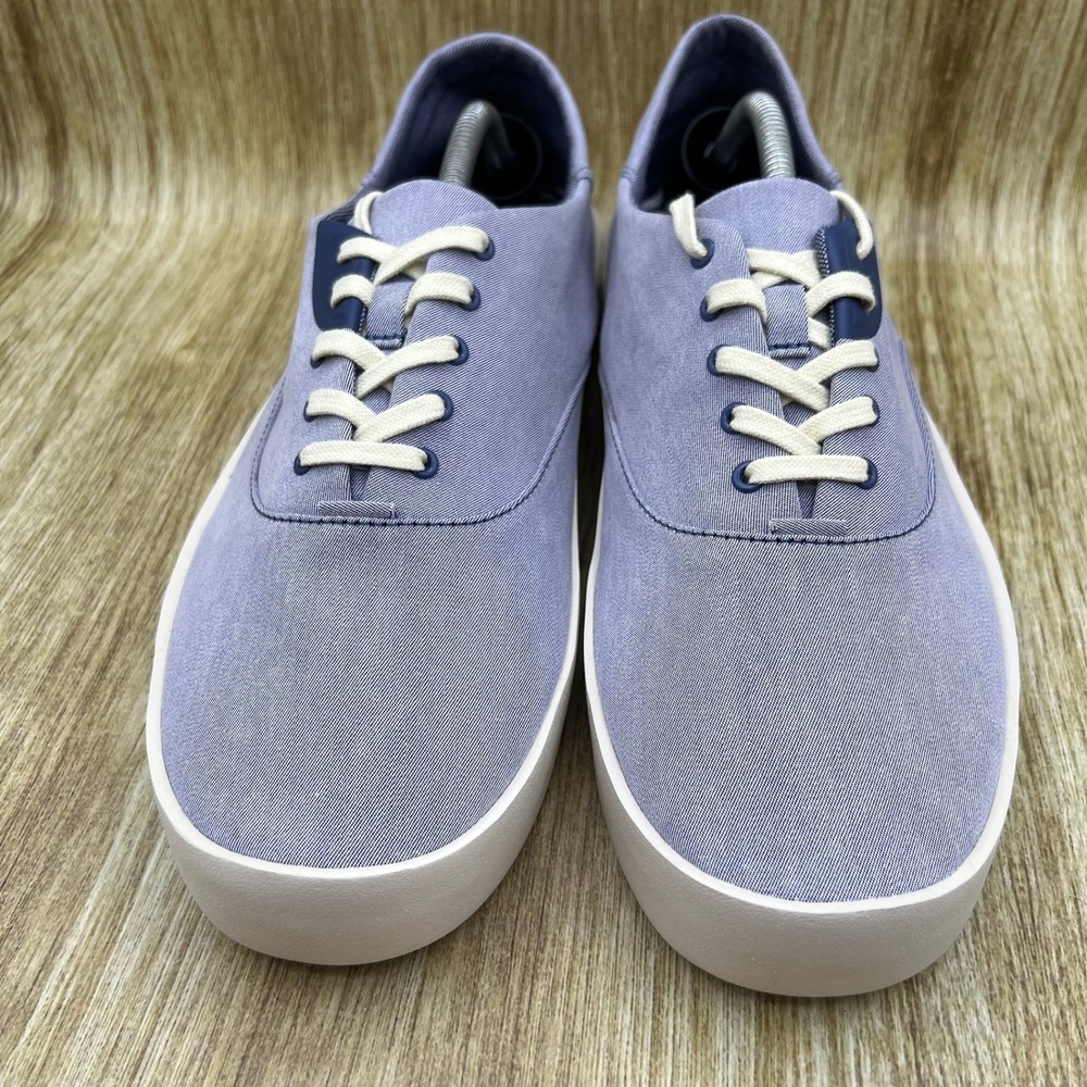 OluKai Tradewind Men's Size 8 Blue Canvas Casual Lace Up Sneakers Shoes NEW - Picture 2 of 10